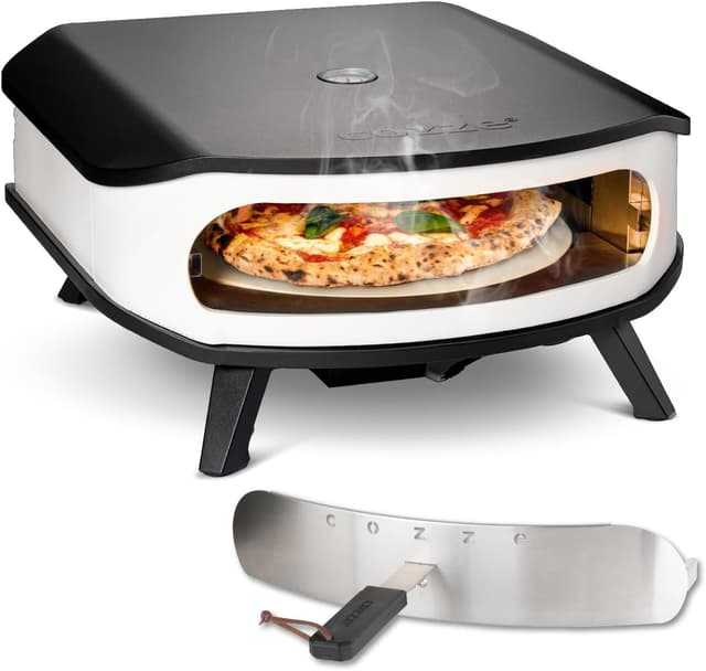 Cozze® 17" Pizzaofen Gas mit rotierendem Pizzastein | LED & Tür