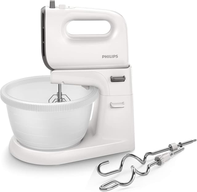 Philips HR3746/00 Handmixer 450 Watt, inkl. Ständer mit Rührschüssel